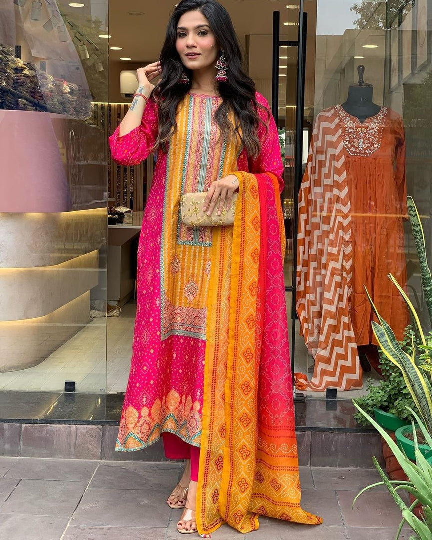 Reeva Satin Rani Kurti  | Shoppers Trend