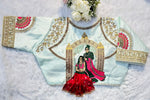 Load image into Gallery viewer, Vamika Raspberry Silk Stitched Blouse | Shoppers Trend
