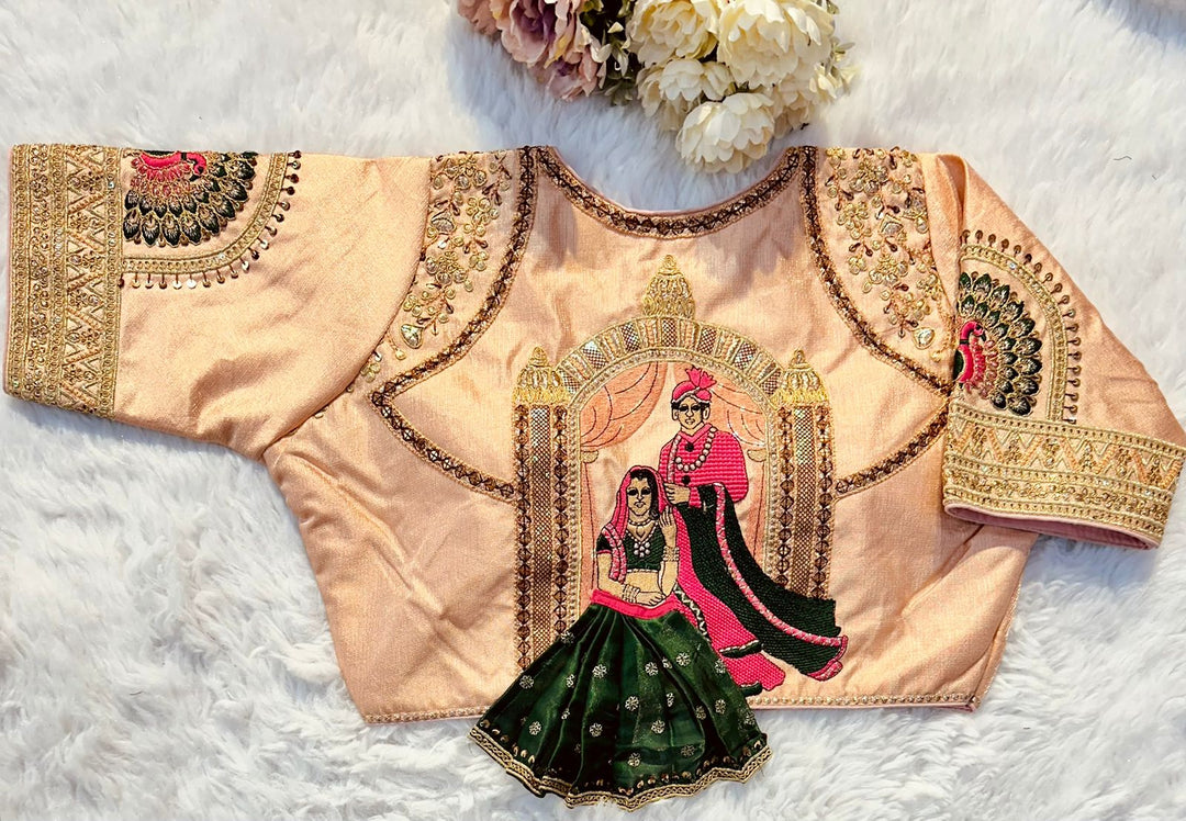 Vamika Raspberry Silk Stitched Blouse | Shoppers Trend