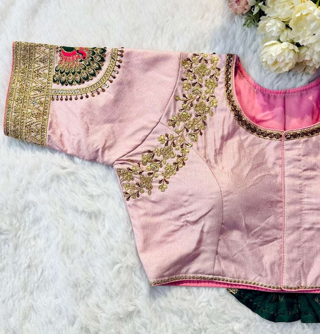 Vamika Raspberry Silk Stitched Blouse | Shoppers Trend