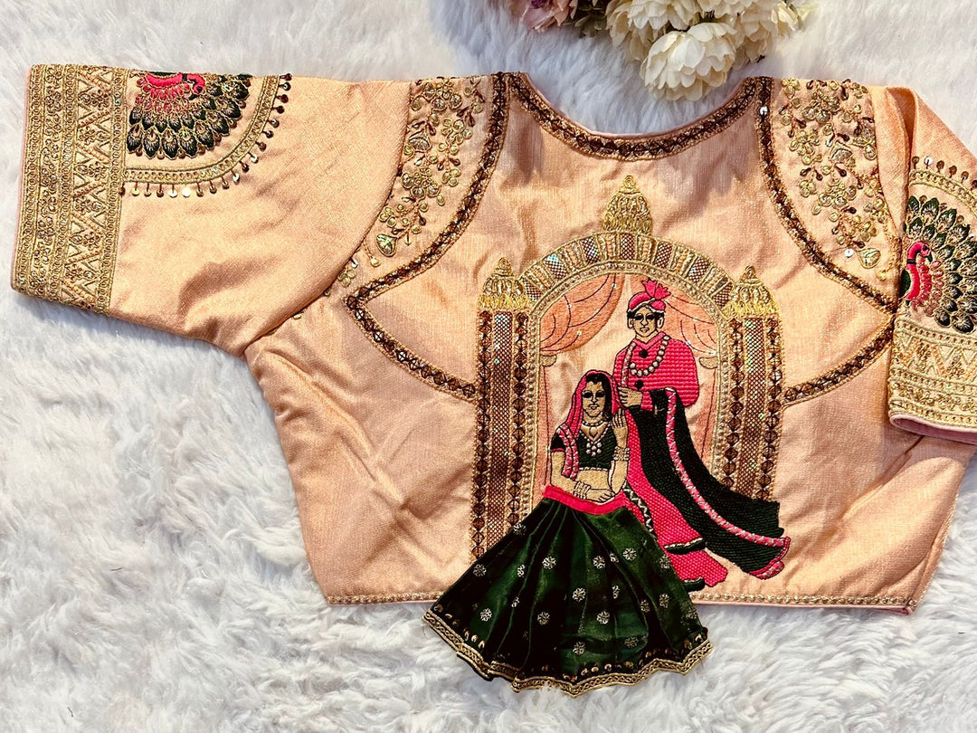 Vamika Raspberry Silk Stitched Blouse | Shoppers Trend