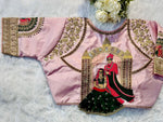 Load image into Gallery viewer, Vamika Raspberry Silk Stitched Blouse | Shoppers Trend
