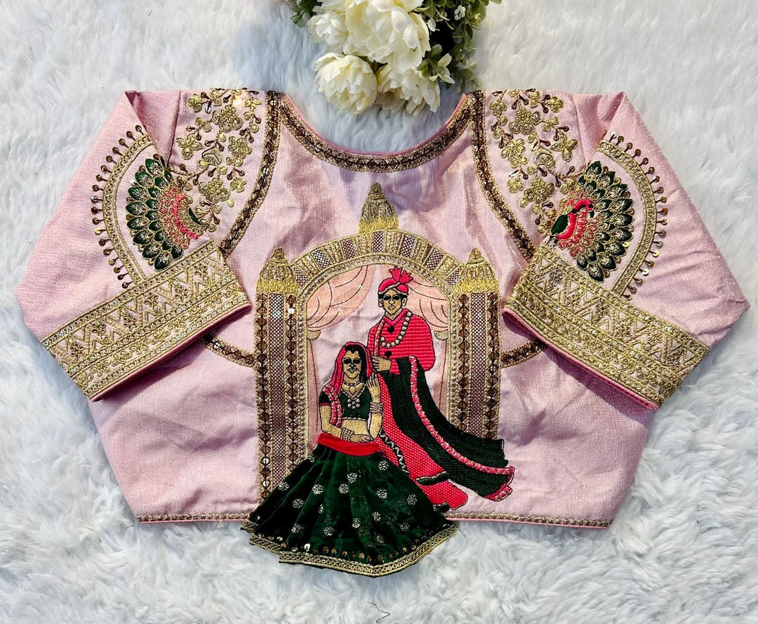 Vamika Raspberry Silk Stitched Blouse | Shoppers Trend