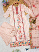 Load image into Gallery viewer, Renya Satin Beige Kurti  | Shoppers Trend
