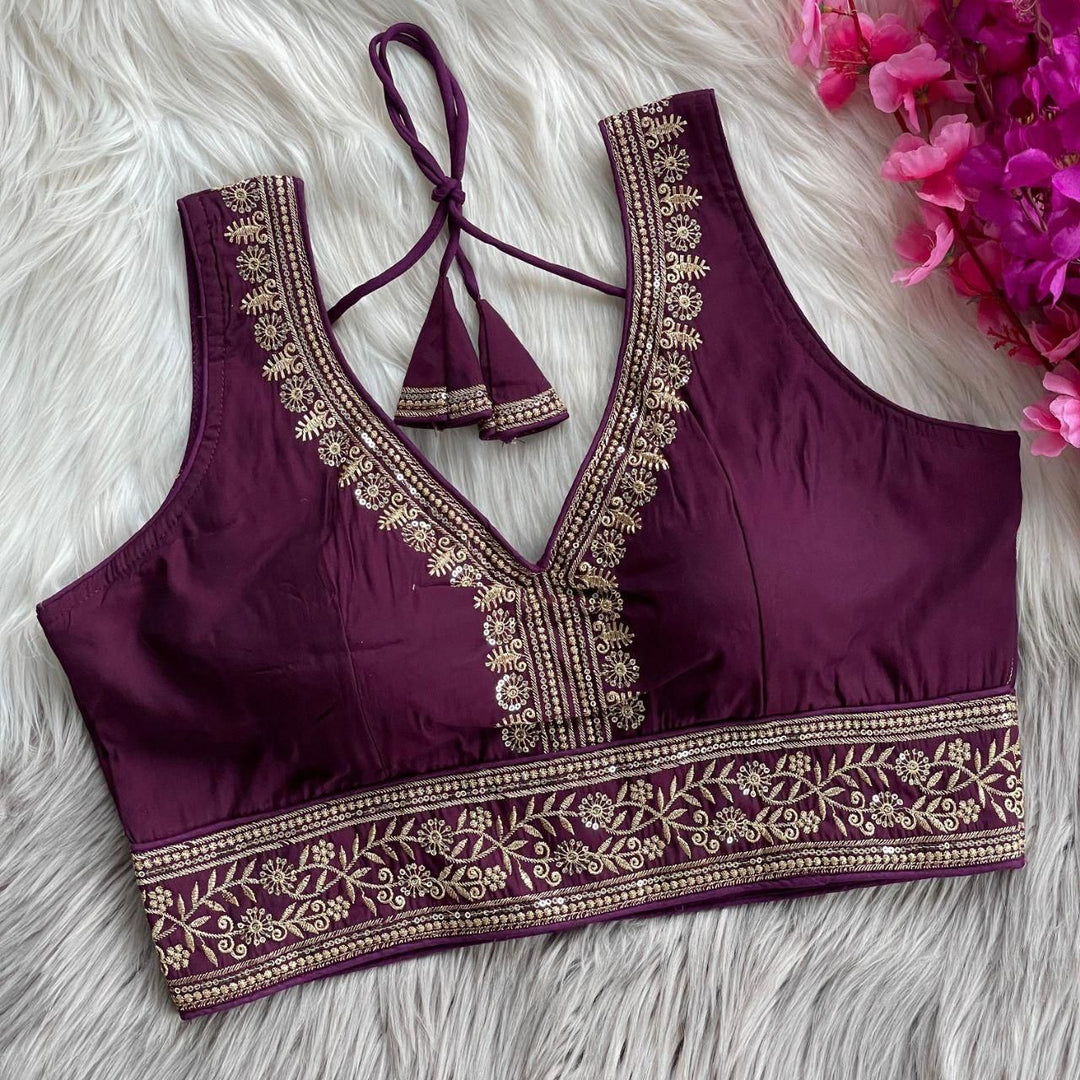 Vanya Chilly Silk Stitched Blouse | Shoppers Trend