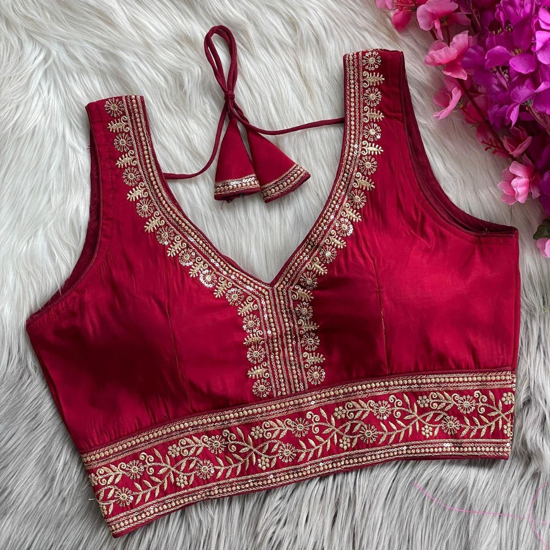 Vanya Chilly Silk Stitched Blouse | Shoppers Trend