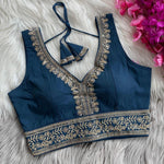 Load image into Gallery viewer, Vanya Chilly Silk Stitched Blouse | Shoppers Trend
