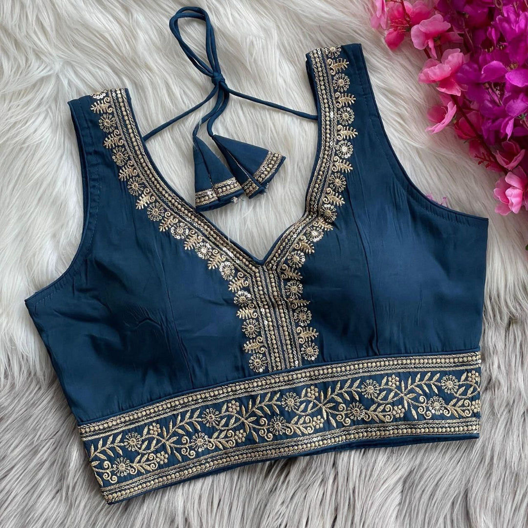 Vanya Chilly Silk Stitched Blouse | Shoppers Trend
