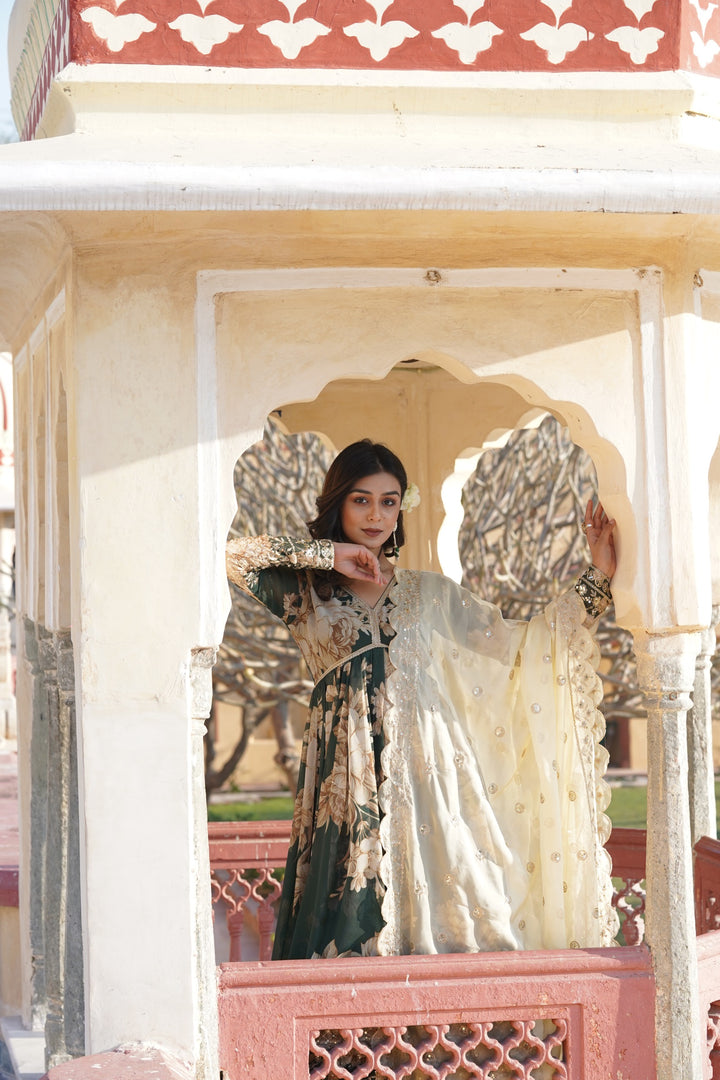 Jeeva Russian Silk Anarkali | Shoppers Trend