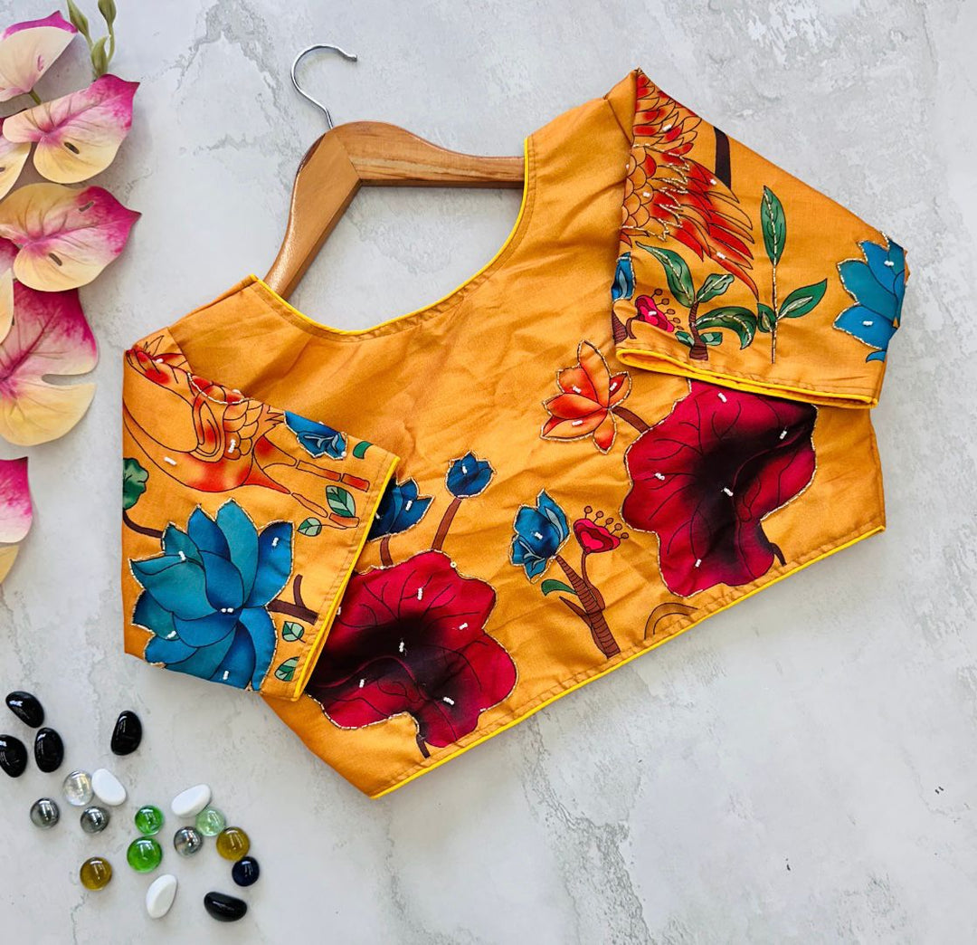 Veda Pure Silk Stitched Blouse | Shoppers Trend