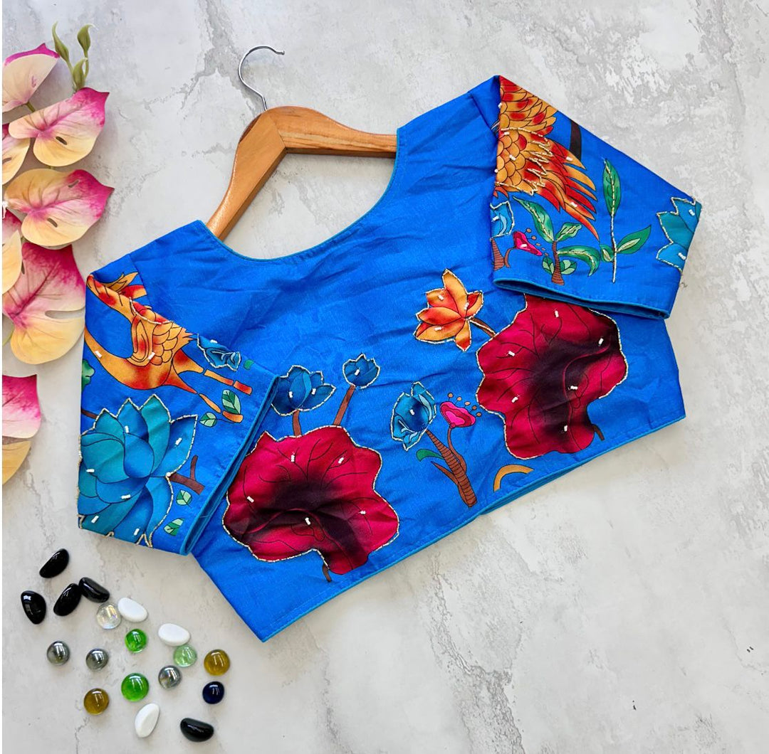 Veda Pure Silk Stitched Blouse | Shoppers Trend