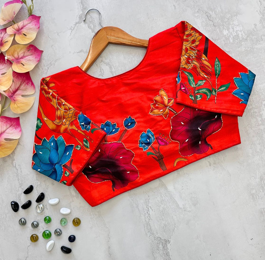 Veda Pure Silk Stitched Blouse | Shoppers Trend