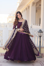 Load image into Gallery viewer, Jeesica Faux Blooming Pink Anarkali | Shoppers Trend
