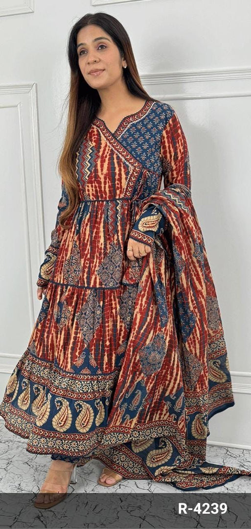 Jasmin Pure Cotton Anarkali | Shoppers Trend