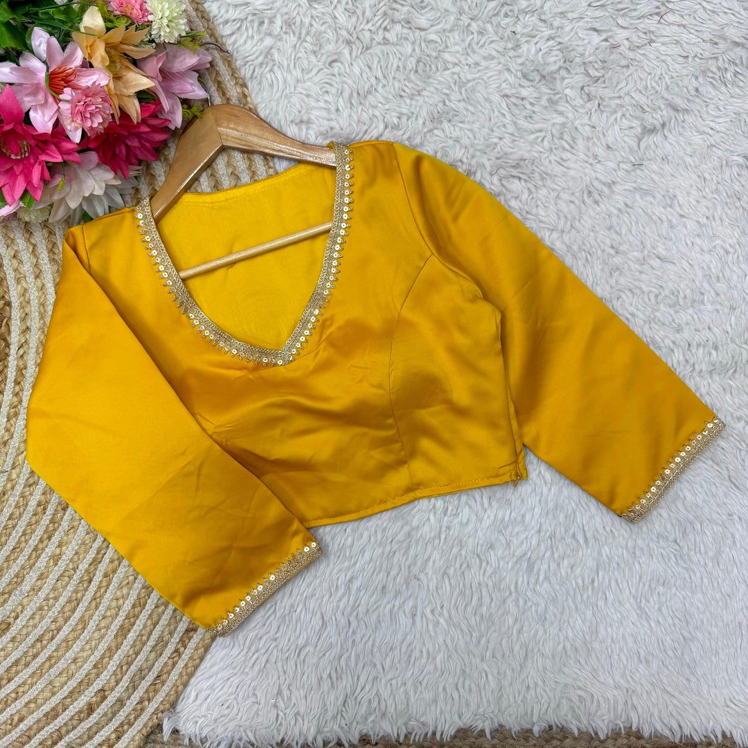 Dhruvi Navtran Silk Stitched Blouse | Shoppers Trend