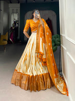 Load image into Gallery viewer, Dityaa Dola Silk Dhavani / Half Saree / Langa voni Set  | Shoppers Trend
