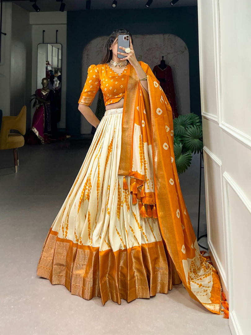 Dityaa Dola Silk Dhavani / Half Saree / Langa voni Set  | Shoppers Trend