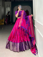 Load image into Gallery viewer, Dityaa Dola Silk Dhavani / Half Saree / Langa voni Set  | Shoppers Trend
