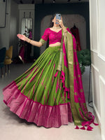 Load image into Gallery viewer, Dityaa Dola Silk Dhavani / Half Saree / Langa voni Set  | Shoppers Trend
