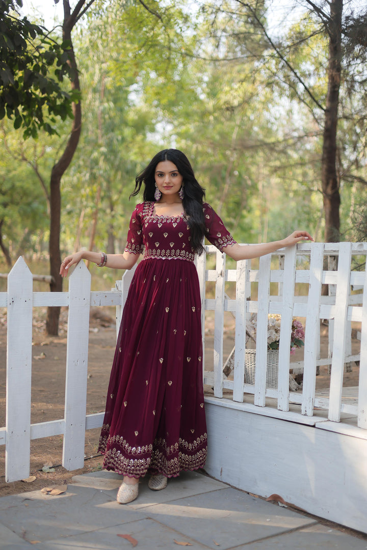 Falguni Faux Blooming Gown | Shoppers Trend