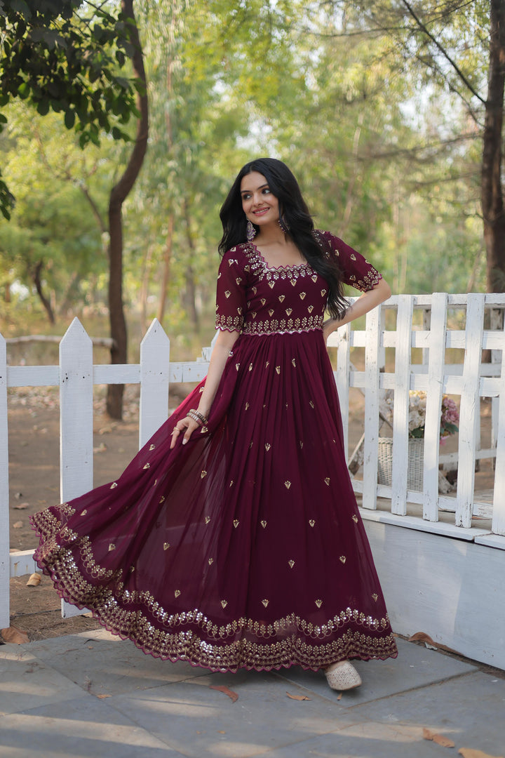 Falguni Faux Blooming Gown | Shoppers Trend