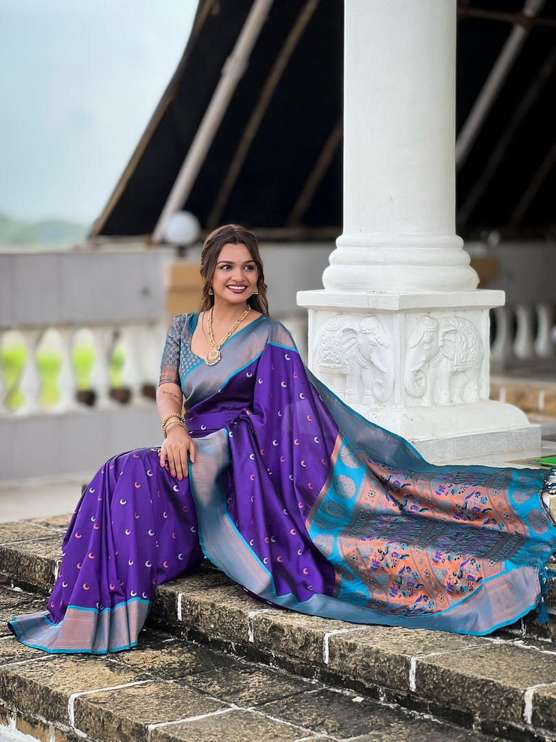 Nishali Soft Pethani Silk Saree | Shoppers Trend