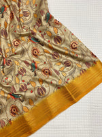 Load image into Gallery viewer, Jaamini Pure Soft Tussar Silk Cream Saree | Shoppers Trend
