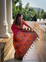 Load image into Gallery viewer, Jenisha Soft Paithani Silk Pink Saree | Shoppers Trend
