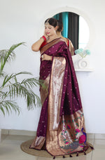 Load image into Gallery viewer, Radhi Soft Pethani Silk Saree | Shoppers Trend
