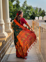 Load image into Gallery viewer, Paarvati Soft Paithani Silk Saree | Shoppers Trend

