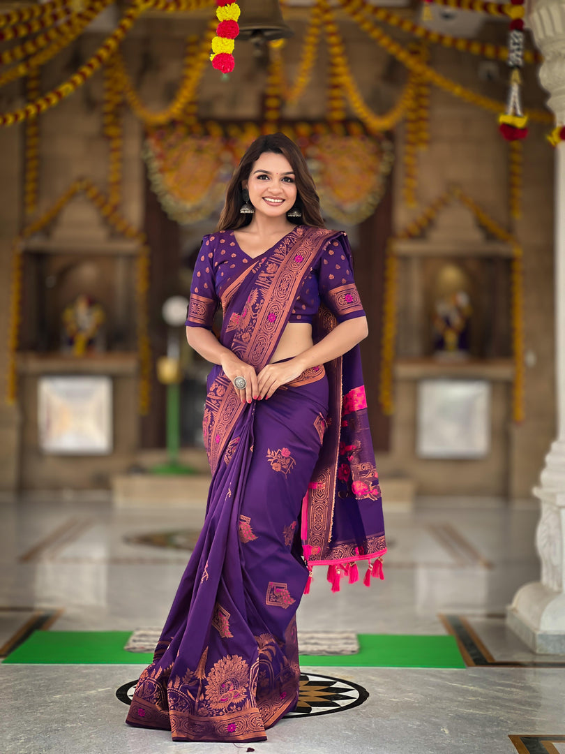 Maalika Soft Paithani Silk Saree | Shoppers Trend