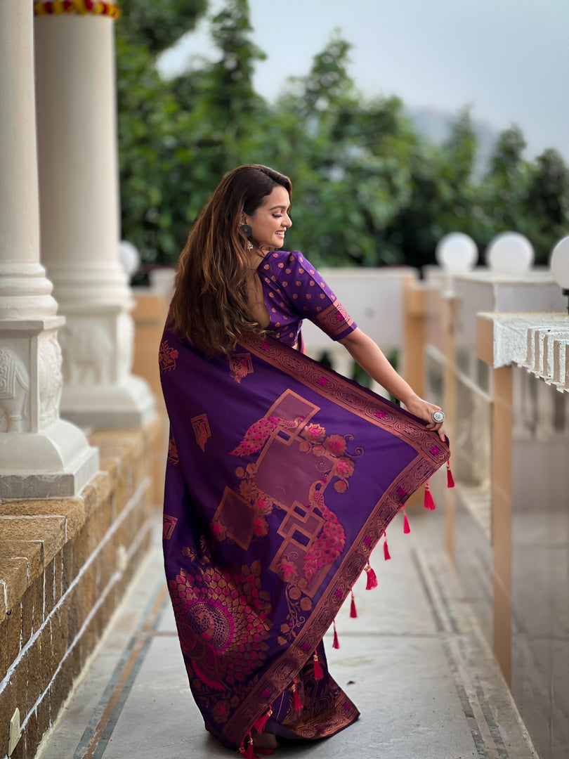Maalika Soft Paithani Silk Saree | Shoppers Trend