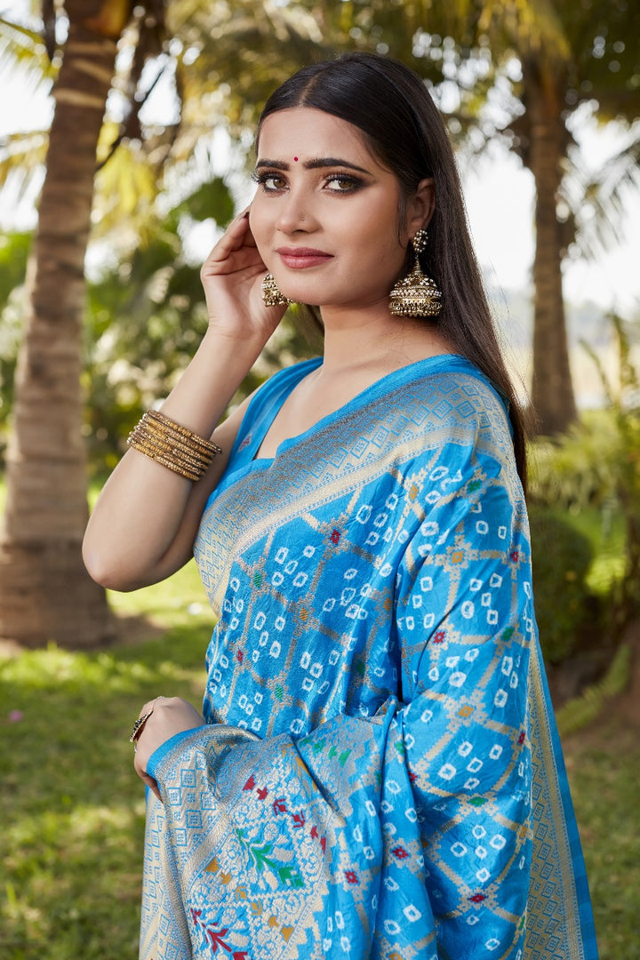 Yashoda Pure Gharchola Bandhej Silk Saree | Shoppers Trend