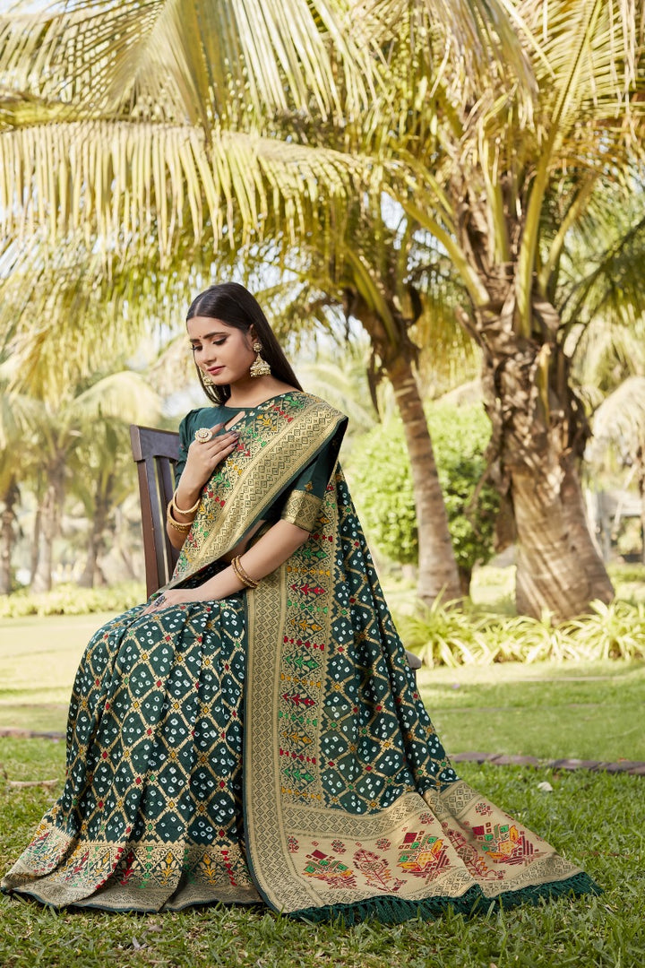 Yashoda Pure Gharchola Bandhej Silk Saree | Shoppers Trend