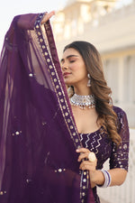 Load image into Gallery viewer, Falguni Faux Blooming With Heavy Sequins Half Sarees | Shoppers Trend
