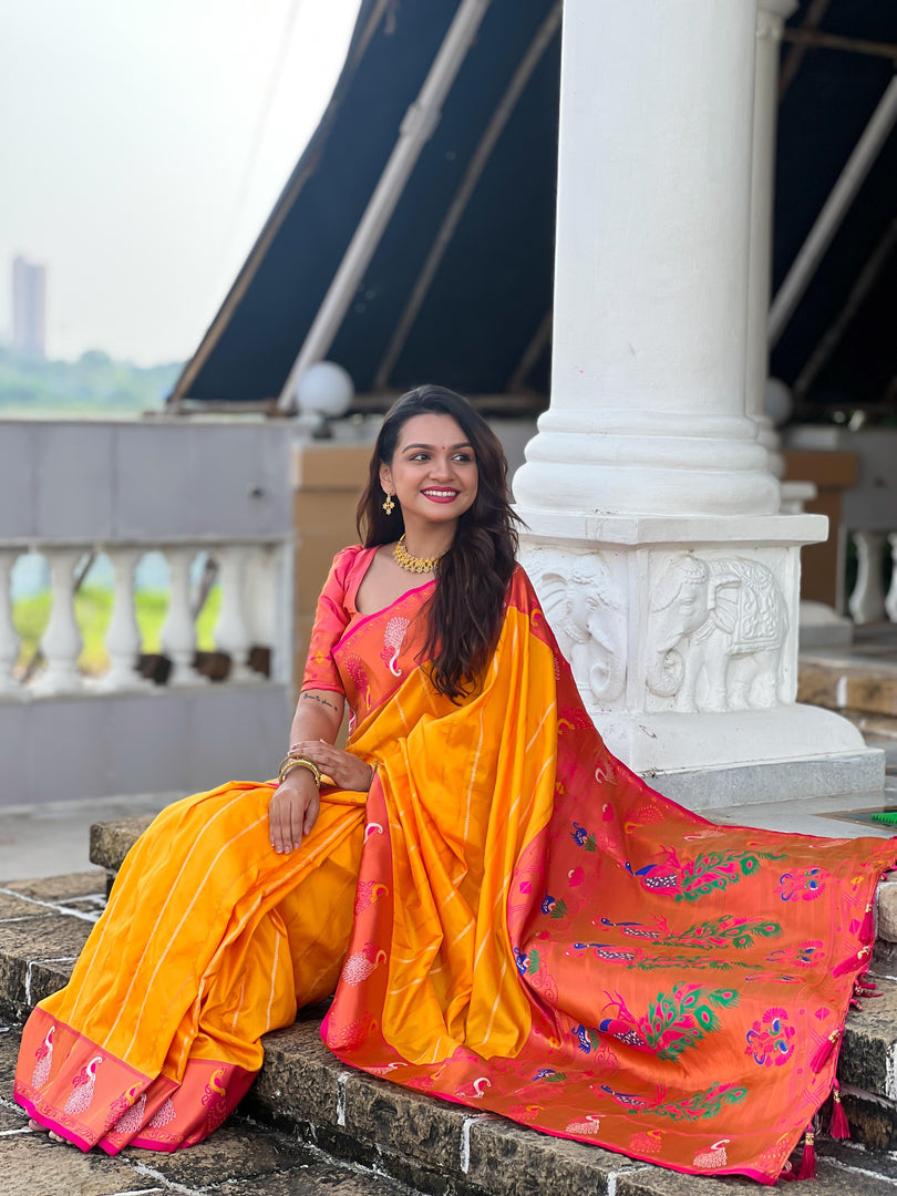 Minali Soft Pethani Silk Saree | Shoppers Trend