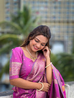 Load image into Gallery viewer, Sajana Soft Banarasi Silk Saree | Shoppers Trend

