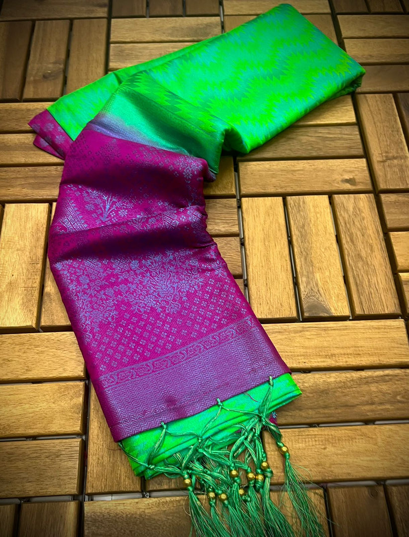 Aasha Kubera Pattu Softy Silk Saree | Shoppers Trend