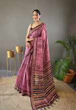 Load image into Gallery viewer, Dhanvi Pure Soft Cotton Tussar Silk Saree | Shoppers Trend
