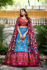 Load image into Gallery viewer, Shreya Tussar Silk Dhavani / Langa Davani / Half Sarees | Shoppers Trend
