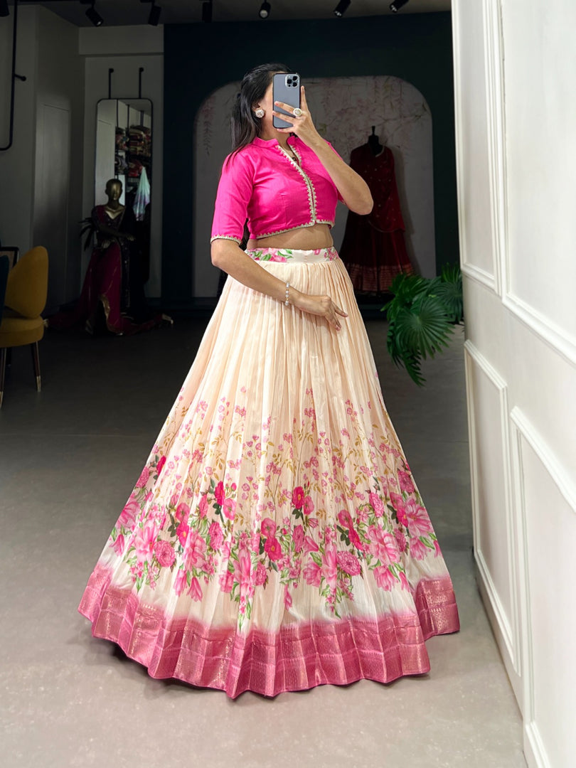 Ridhhi Cotton Silk Dhavani  / Langa Davani | Shoppers Trend
