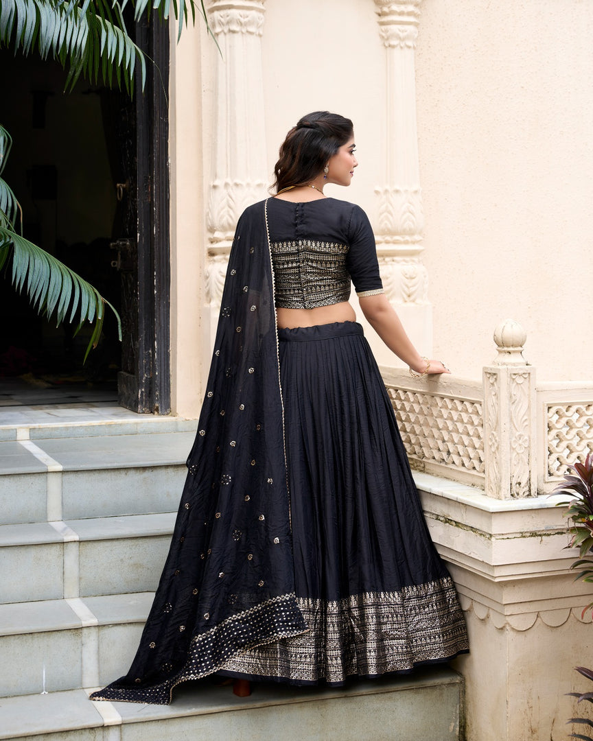 Maya Pure Chanderi Dhavani / Langa Davani / Half Sarees | Shoppers Trend