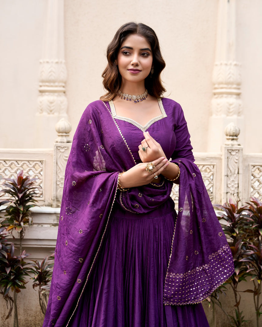 Maya Pure Chanderi Dhavani / Langa Davani / Half Sarees | Shoppers Trend