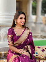 Load image into Gallery viewer, Dipika Soft Paithani Silk Saree | Shoppers Trend
