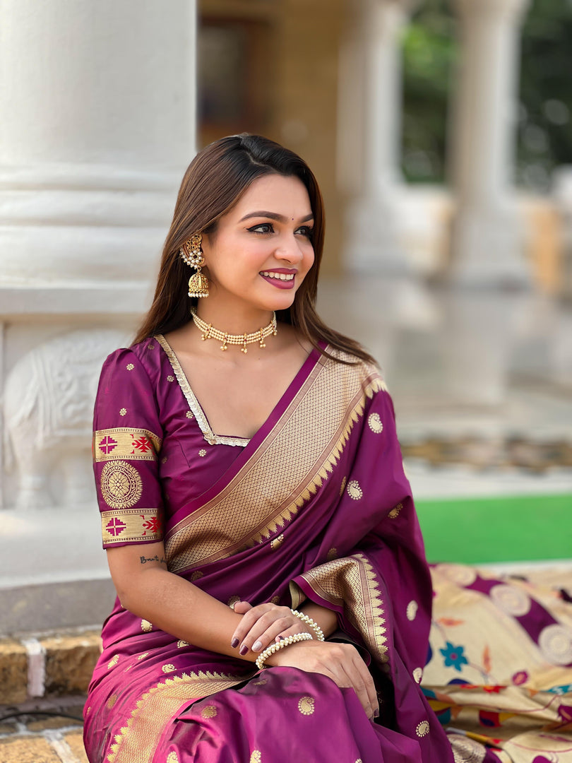 Dipika Soft Paithani Silk Saree | Shoppers Trend