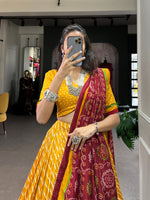 Load image into Gallery viewer, Kavya Tussar Silk Dhavani / Half Saree Set | Shoppers Trend
