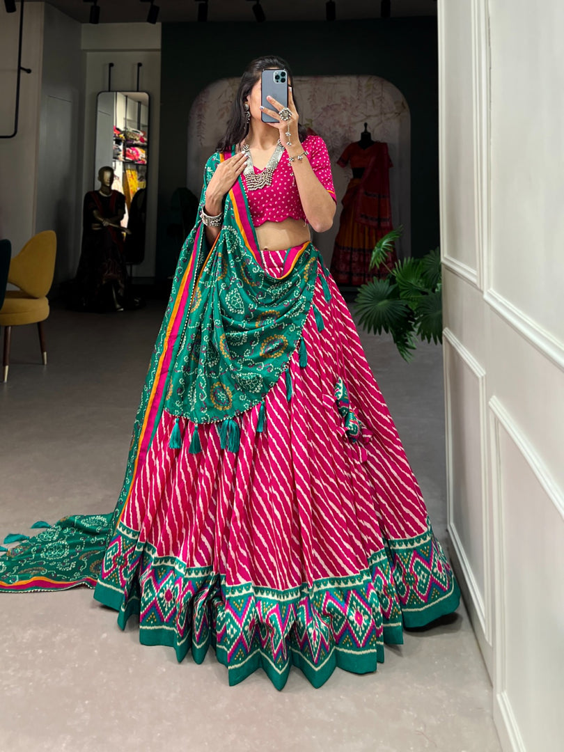 Kavya Tussar Silk Dhavani / Half Saree Set | Shoppers Trend