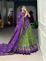 Load image into Gallery viewer, Kavya Tussar Silk Dhavani / Half Saree Set | Shoppers Trend
