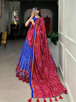 Load image into Gallery viewer, Kavya Tussar Silk Dhavani / Half Saree Set | Shoppers Trend
