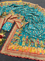 Load image into Gallery viewer, Geeta Chinon Saree | Shoppers Trend
